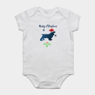 Christmas Cocker Spaniel Art Baby Bodysuit